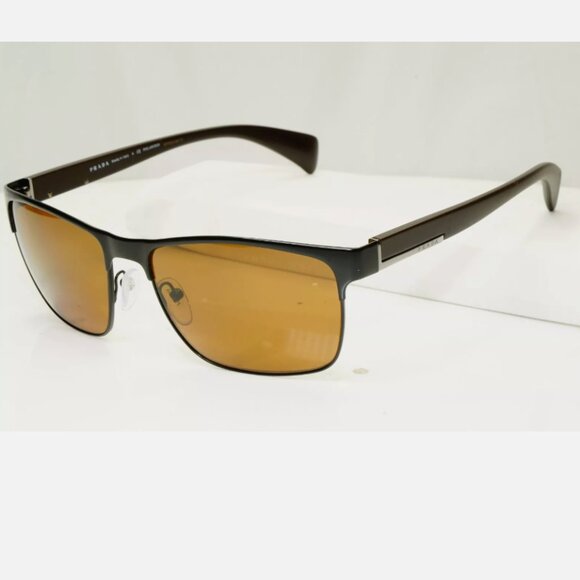 Prada Men's Polarized Authentic Brown Sunglasses - Picture 3 of 6